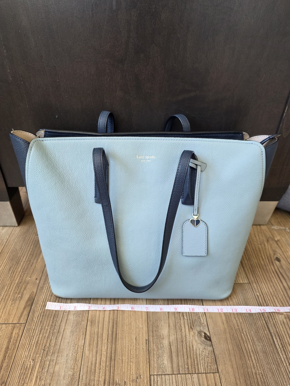 Kate Spade New York Two-Tone Light Blue Tote Bag - Picture 11 of 11